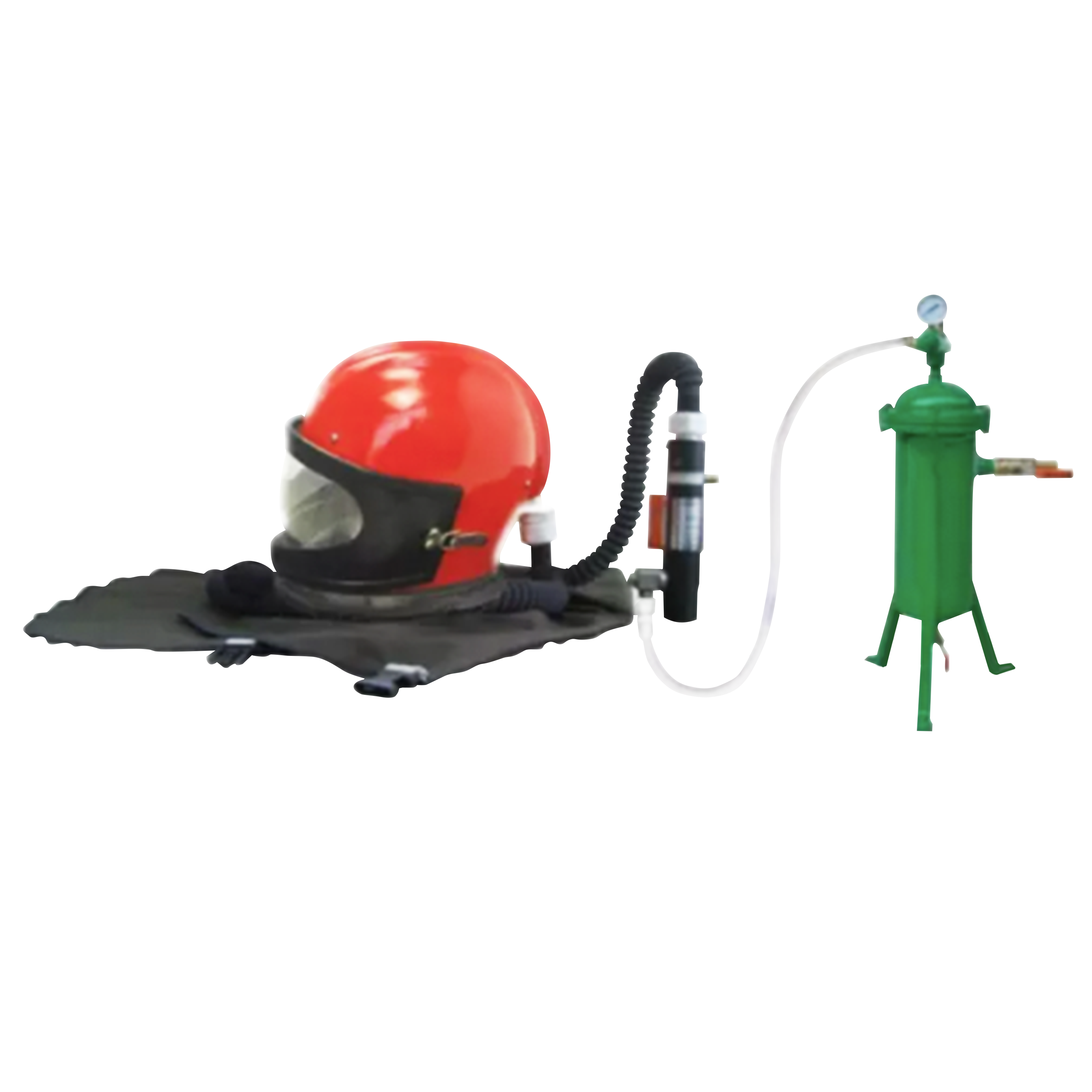Sandblasting Helmet and Breathing Air Filter Complete System